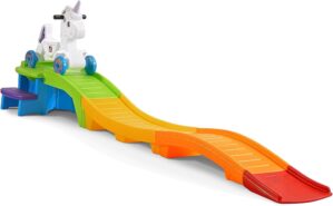 Step2 Unicorn Up & Down Roller Coaster Toy, Kids Ride On Push Car, Summer Outdoor Playset, For Toddler 2-5 Years Old, Multicolored Track