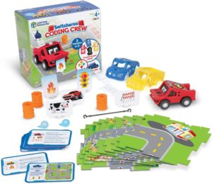 Learning Resources Switcheroo Coding Crew – 46 Pieces, Ages 4+ STEM Toy for Kids, Interactive Robot, Gifts for Boys and Girls