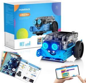 Makeblock mBot Neo Coding Robot for Kids, AI Learning Robot Support Scratch & Python Programming, Robotics Kit for Kids Ages 8-12 and up, Building STEM Robot Toys Gifts for Boys Girls
