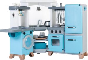 Step2 Cook & Care Corner Kids Kitchen Playset & Nursery, Indoor/Outdoor Kitchenette, Interactive Play with Lights and Sounds, Made of Durable Plastic, 29 Piece Toy Accessories, Toddlers 3+ Years Old