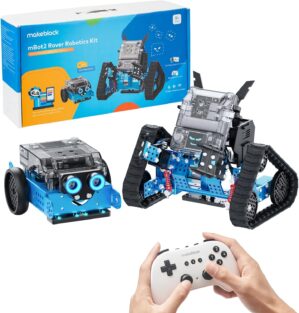 Makeblock mBot2 Rover Robotics Kit, Interactive Emo Robot for Coding Learning and Outdoor Play, Remote Control Coding Robot for Kids 8-12 and up, STEM Educational Building Toys Gifts for Kids