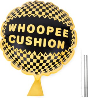 LovesTown Whoopee Cushion, Fart Pillow 10 inch Fun Toy Prank Toys for Kids Party Favors Yellow