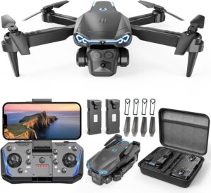 Drone with Camera for Kids & Adults, 1080P HD FPV Mini Drones with Altitude Hold, One-Key Take Off/Landing, 3D Flips, Speed Adjustment, Headless Mode, Toys Gifts for Boys Girls, Beginner
