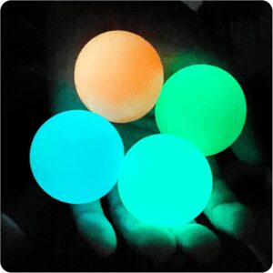 Glow in The Dark Sticky Balls That Stick to The Ceiling,Stress Balls for Kids and Adults,Elevated Balls,ASMR Cool Stuff for Teens,Ceiling Balls,Autism& ADHD Toys,Lumi Balls,Stocking Stuffers(4Pcs)