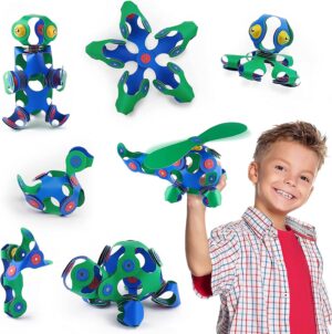 Clixo Crew 30 Piece Pack – The Flexible, Durable, Imagination-Boosting Magnetic Building Toy – Modern, Modular Designs for Hours of STEM Play. A Multi-Sensory Magnet Toy Experience Anywhere! Ages 4-99