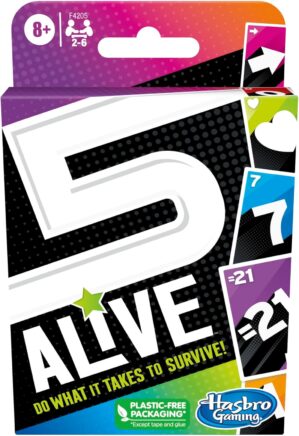 5 Alive Card Game, Fast-Paced Game for Kids and Families, Easy to Learn, Fun Family Game for Ages 8 and Up, Card Game for 2 to 6 Players