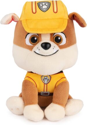GUND Official PAW Patrol Rubble in Signature Construction Uniform Plush Toy, Stuffed Animal for Ages 1 and Up, 6″ (Styles May Vary)