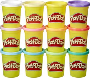 Play-Doh Bulk Pastel Colors 12-Pack of Modeling Compound, 4-Ounce Cans, Non Candy Halloween Handout Toys & Party Favors, Kids Arts & Crafts, Preschool Toys, Ages 2+