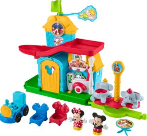 Fisher-Price Little People Toddler Toy Disney Mickey & Friends Playset with Sounds & Phrases for Pretend Play Kids Ages 18+ Months