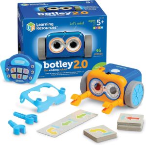 Learning Resources Botley the Coding Robot 2.0 – 46 pieces, Ages 5+ Coding Robot for Kids, STEM Toys, Programming for Kids, Electronic Learning for Kids, Screen-Free Toys