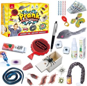 Prank Kit, 35 Pranks, Pranks for Kids, Prank Gifts for April Fools Pranks, Halloween, Christmas, Birthdays