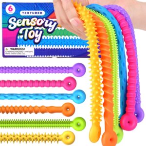 Sensory Toys Fidget Stretchy Strings: Fidget Toys Bracelet for Kids Calming – Adjustable Sensory Bracelet for Autism – Quiet Prizes Box Toys for Classroom 6 Pack