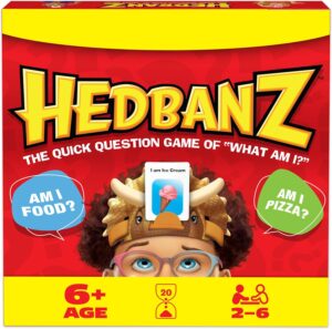 Spin Master Games, Hedbanz 2023 Edition with New Cards, Picture Guessing Board Game, Family Games, Games for Family Game Night, Kids Games for Ages 6+