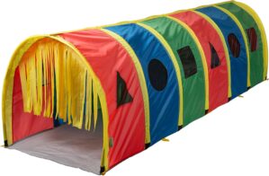 Pacific Play Tents 95200 Kids Super Sensory 9-Foot D Style Institutional Crawl Play Tunnel, 9′ x 30″ x 30″, Multicolored