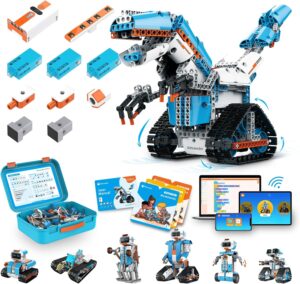 WhalesBot E7 Pro Coding Robot for Kids 8+ Years, Scratch Coding Support Controller | STEM Toys Education of Programming | APP 3D Model Resource & Story Tutorial for Boys and Girls