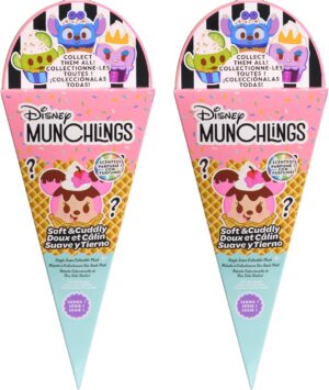 Just Play Disney Munchlings Single Serve Scented Collectible Plush 2-Pack, Kids Toys for Ages 0