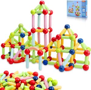 Magnetic Building Blocks for Kids – Educational Toys for Toddlers and Preschoolers Ages 3 to 8 – Montessori Toys Gifts for Boys and Girls