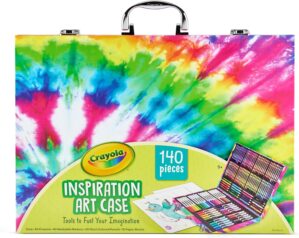 Crayola Inspiration Art Case Coloring Set – Tie-Dye (140ct), Art Set For Kids, Kids Art Supplies for School, Gift for Girls & Boys [Amazon Exclusive]