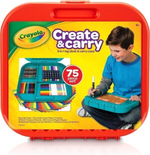 Crayola Create ‘N Carry Art Set (75pcs), Art Supplies Kit, Drawing Set for Kids, Arts & Crafts Supplies, Gift for Kids, 5+