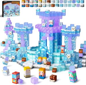 GobiDex 100PCS Magnetic Blocks Magnet Building Toys, Frozen Toys Princess Castle for Girls, 2024 Upgraded STEM Sensory Birthday Gift for Kids Age 3+ Years Old