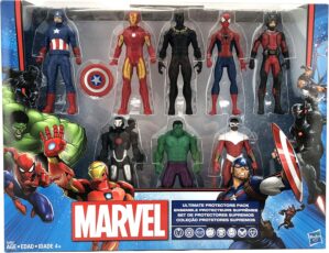 Marvel Avengers Action Figures – Iron Man, Hulk, Black Panther, Captain America, Spider Man, Ant Man, War Machine & Falcon! (8)