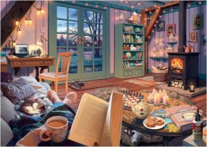 Ravensburger Cozy Retreat 500 Piece Jigsaw Puzzle – Large Format for Adults | Unique Piece Design | Premium Quality Material | Ideal for Family Fun – 14967
