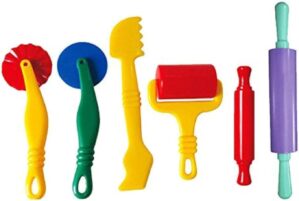 6pcs/Set Plastic Clay and Dough Playing Tools Set for Children Ages 3 and Up