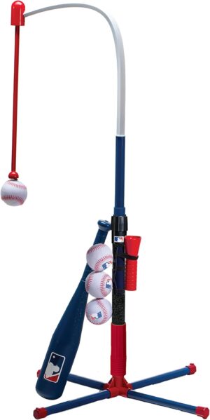 Franklin Sports Grow-with-Me Kids Baseball Batting Tee + Stand Set for Youth + Toddlers – Youth Baseball, Softball + Teeball Hitting Tee Set for Boys + Girls