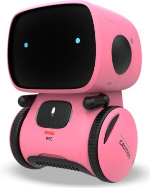 KaeKid Robots for Girls 3-5, Interactive Smart Robotic with Touch Sensor, Voice Control, Speech Recognition, Singing, Dancing, Repeating and Recording, Gift for Kids