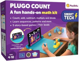 PlayShifu Plugo Count (Kit + App) : Educational Math Toy for Kids Age 4 to 8, 5 Interactive Math Games Story-Based Learning Perfect Birthday Gifts Works with Tabs/Mobiles