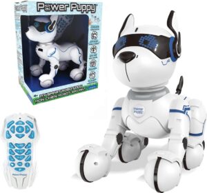 Lexibook Power Puppy – My Smart Dog Robot to Train – Programmable Robot with Remote Control, Training and Gesture Control Function, Dance, Music, Light Effects, Toy for Children – DOG01