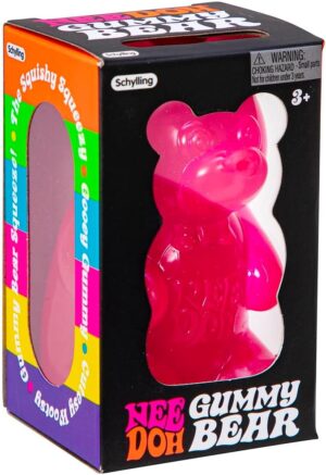 Schylling NeeDoh Gummy Bear – Sensory Fidget Toy with Jelly-Like Filling – 3.5″ Tall – Colors May Vary (Pack of 1)