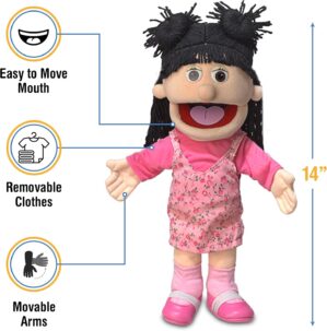 14″ Susie, Peach Girl, Hand Puppet