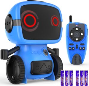 Robot Toys for Boys & Girls, Remote Control Robot for Kids, Auto-Demonstration, Talkie, and Programming Functions, Flexible Arms, Dance, Music, Big Eyes Toys for Boys 4-6 8-12