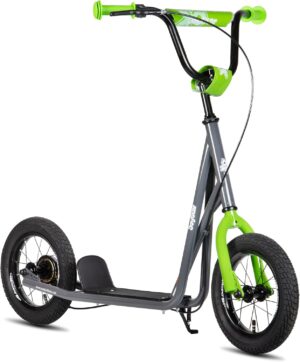 JOYSTAR Kick Scooter for Ages 5-9 Years Old Boys Girls, 12 Inch Big Wheels Scooters for Kids, Teens and Adults, Rear Brake and Adjustable Handlebar, Kids Scooter