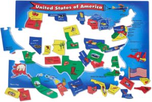 Melissa & Doug USA Map Floor Puzzle – 51 Pieces (2 x 3 feet) – FSC Certified