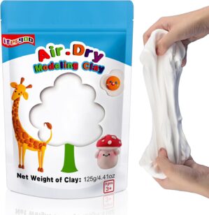 ifergoo Modeling Clay, 24/36 Colors Air Dry Clay Best Gift for Kids, Super Light Magic Clay with Sculpting Tools and Project, No-Sticky and Non-Toxic (White Color)
