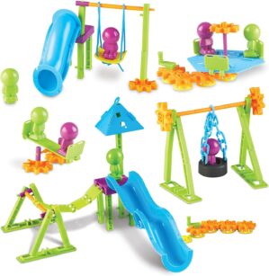 Learning Resources Playground Engineering & Design STEM Set – 104 Pieces, Ages 5+ STEM Toys for Kids, Construction Toys