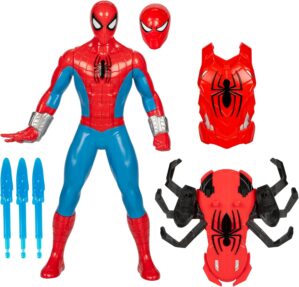 Marvel Spider-Man Thwip Blast Spider-Man Action Figure with Accessories, 11-Inch-Scale Super Hero Toys for Kids Ages 4 and Up