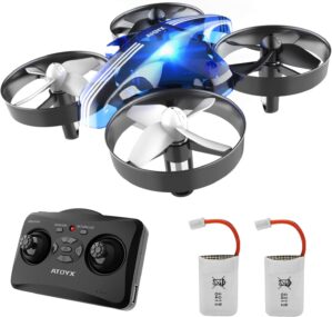 Mini Drone for Kids & Beginners, Indoor Portable Hand Operated/RC Nano Helicopter Quadcopter with Auto Hovering, Headless Mode & Remote Control, Children’s Day Gift for Boys and Girls -Blue