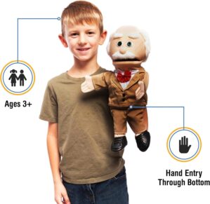 14″ Pops, Peach Grandfather, Hand Puppet