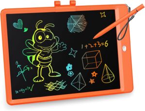 KOKODI LCD Writing Tablet, 10 Inch Colorful Toddler Doodle Board Drawing Tablet, Erasable Reusable Electronic Drawing Pads, Educational and Learning Toy for 3-6 Years Old Boy and Girls