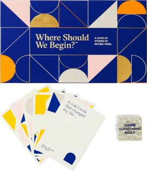 ESTHER PEREL Where Should We Begin Game of Stories – Conversation Cards for Couples, Friends, & Co-Workers – Interactive Couples Game w/ 200 Prompt Cards – 2-6 Player Card Games for Couples