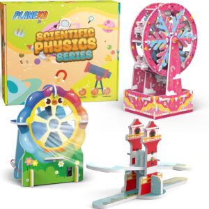 PLANEKO Science Kits for Kids Age 8-12 STEM Projects Activity Craft Kits 3 in 1 Educational Building Kits DIY 3D Puzzles for Kids Science STEM Toys Kits for Boys Girls Age 6-8 8-10 10-12 Birthday Gift