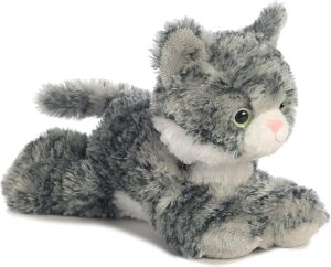 Aurora® Adorable Mini Flopsie™ Lily™ Stuffed Animal – Playful Ease – Timeless Companions – Gray 8 Inches