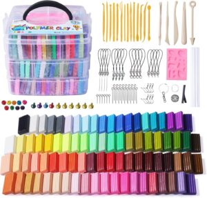 Artme Polymer Clay, 82 Colors Clay Kit, Oven Bake Modeling Clay, Creative Polymer Clay Kit with Sculpting Tools and Jewelry Accessories, Non-Toxic, Ideal DIY Clay Gifts for Adults and Teens