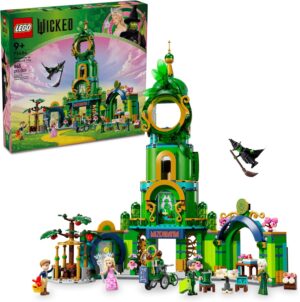 LEGO Wicked Welcome to Emerald City Building Toy – Wicked Toy for Kids, Ages 9+ – Gift for Girls and Boys with Tower Model, Glinda, & Elphaba Minidolls – 75684