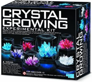 4M 7 Crystal Growing Science Experimental Kit with Display Cases – Easy DIY STEM Toy Lab Experiment Specimens, Educational Gift for Kids, Teens, Boys & Girls