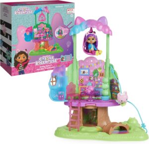 Gabby’s Dollhouse, Transforming Garden Treehouse Playset with Lights, 2 Figures, 5 Accessories, 1 Delivery, 3 Furniture, Kids Toys for Ages 3 and up