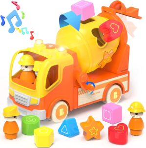 BELLOCHIDDO Wooden Toy Cars for Toddlers – Learning Sort and Match, Shape Sorter Toys, Promotes Hand and Eye Coordination – Ideal Learning Toy, Montessori Toys Gifts for 2 3 4 Year Old Boys Girls Kids